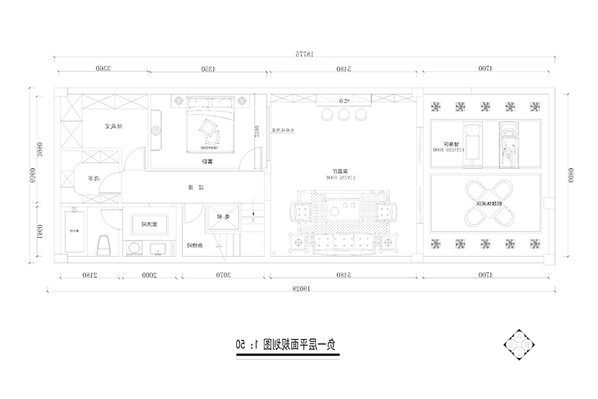 负一层平面图