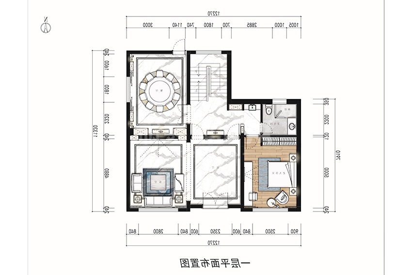 自建房一层平面布置图